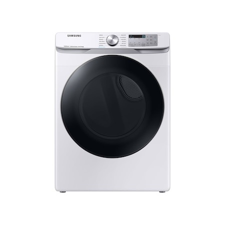 Samsung 7.5 cu. ft. Smart Wi-Fi Connected Gas Steam Dryer with Steam Sanitize+ in White DVG45B6300W